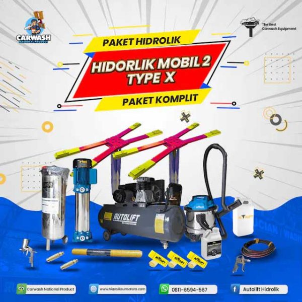paket usaha cuci mobil 2 hidrolik tipe X