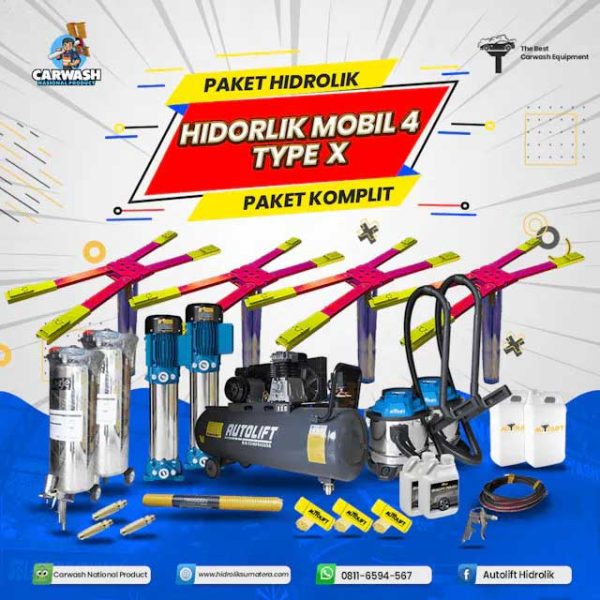paket usaha cuci mobil 4 hidrolik tipe X